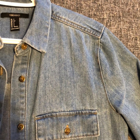 Forever21 longsleeve jeans dress - Picture 4 of 5